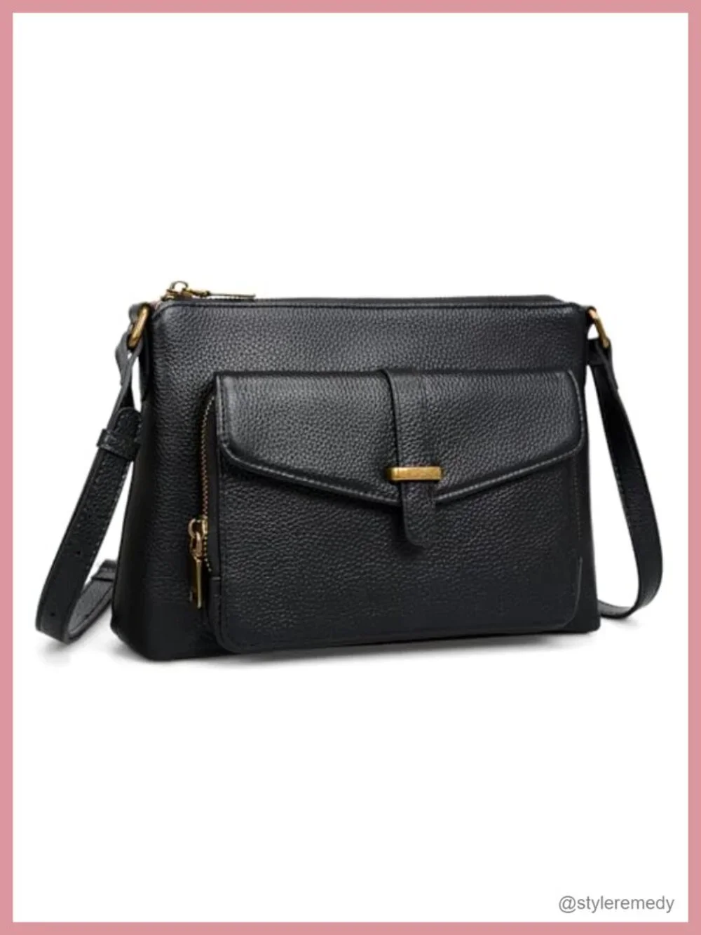 Genuine Leather Crossbody Bag Purse with RFID Wallet for Women